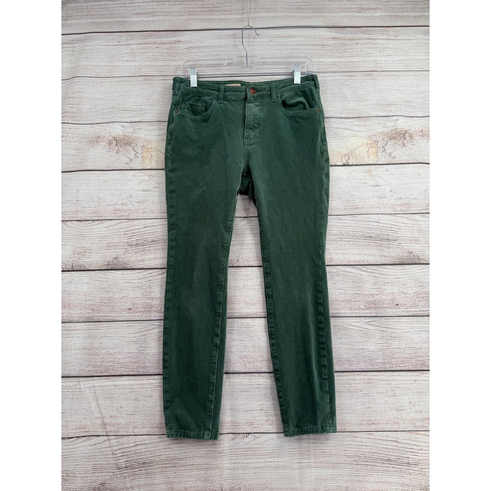 Pilcro Corduroy Pants Women 29 Green High Rise Skinny Stretch Trousers